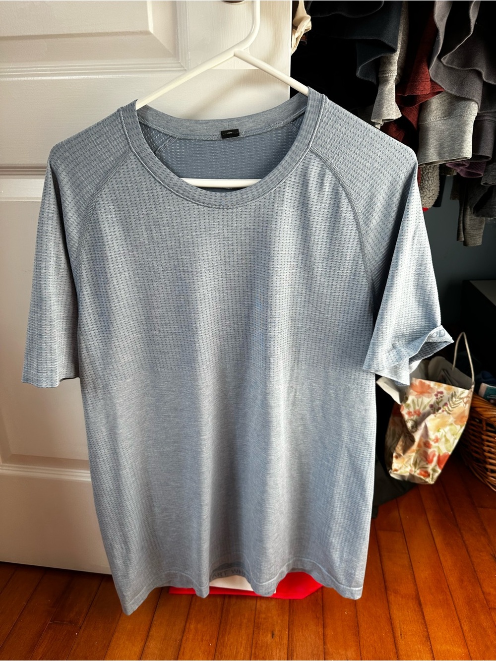 Men's Light Blue Performance Crew Neck Shirt
